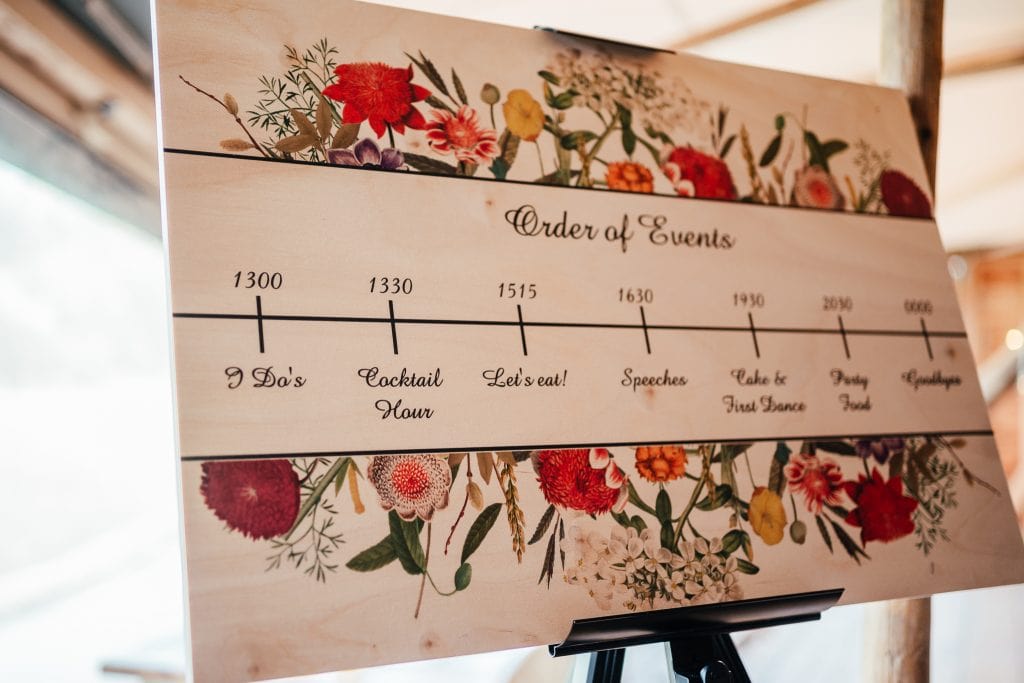 table planner - floral decorated