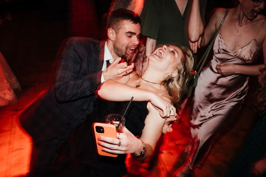 Guests partying