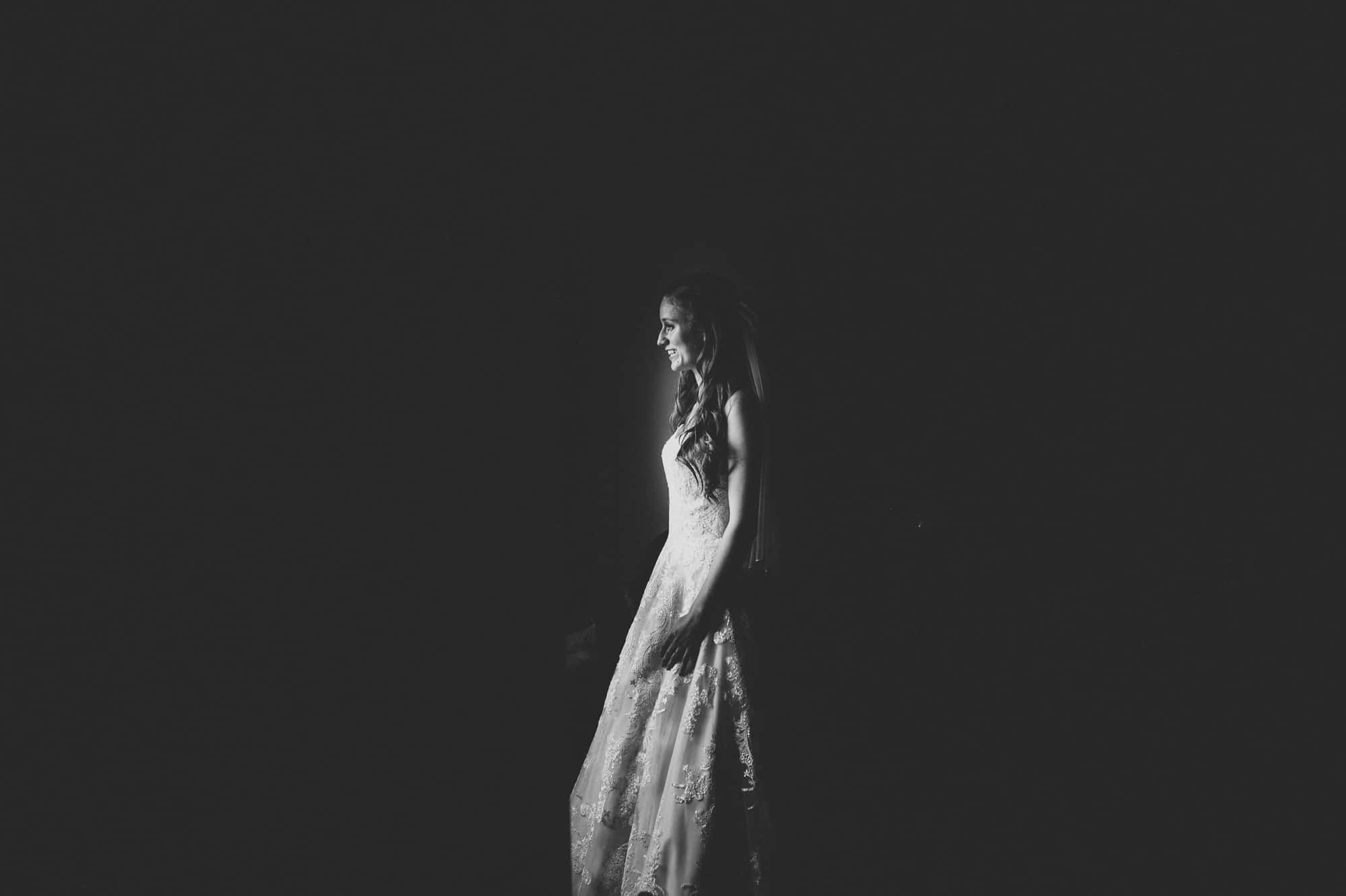 wedding at Langar Hall - bridal portrait 