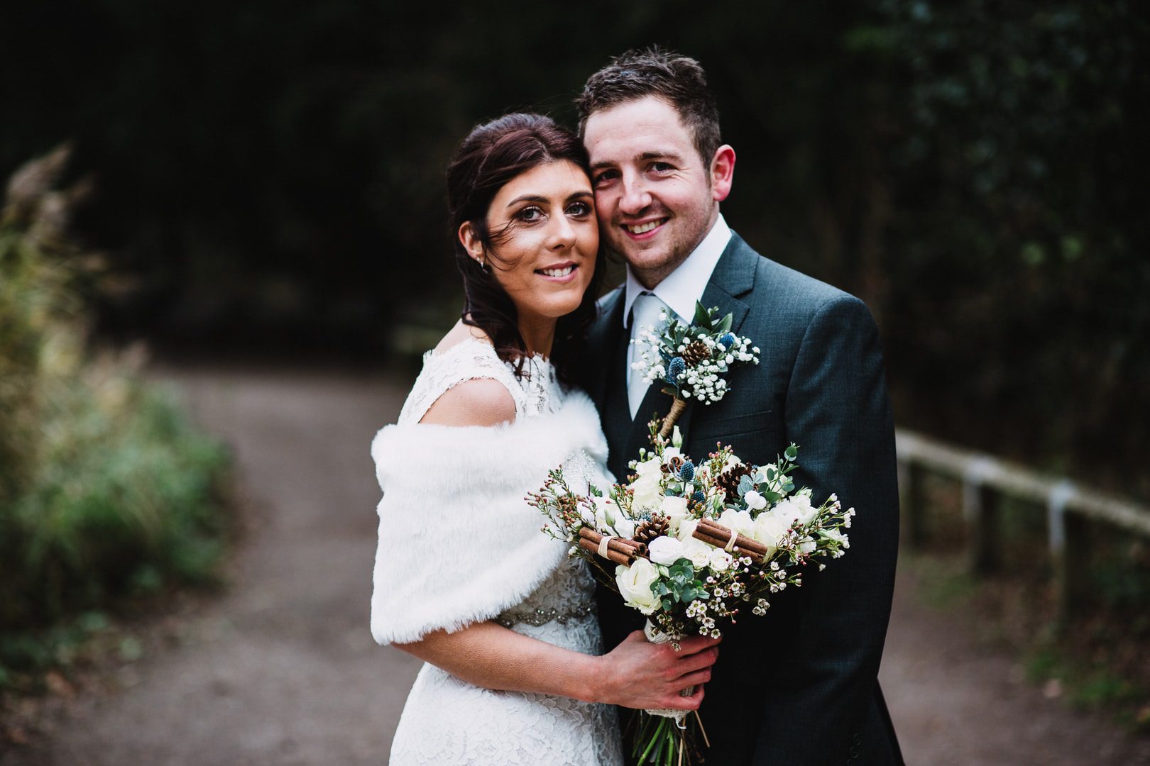 wedding photography at Rufford Mill - bride and groom portrait