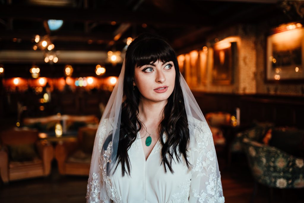 Portrait of Bride at Cosy Club Nottingham