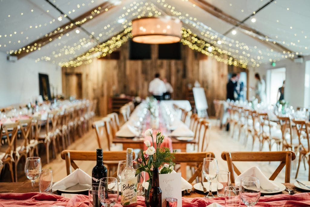 table details at The Manor House Quorn wedding