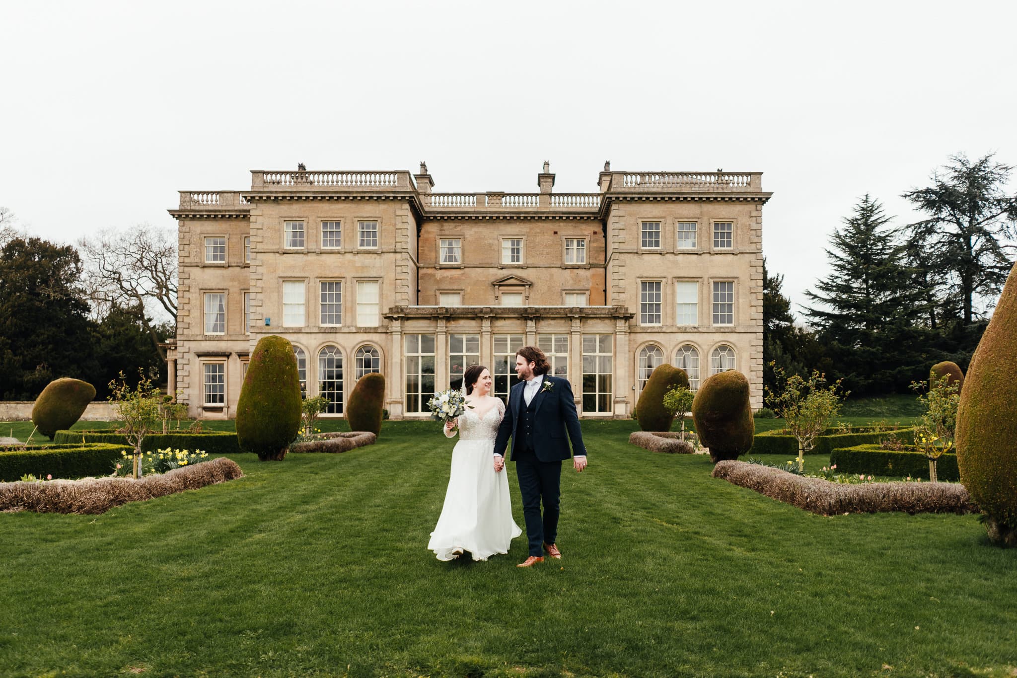 Couple outside Prestwold Hall